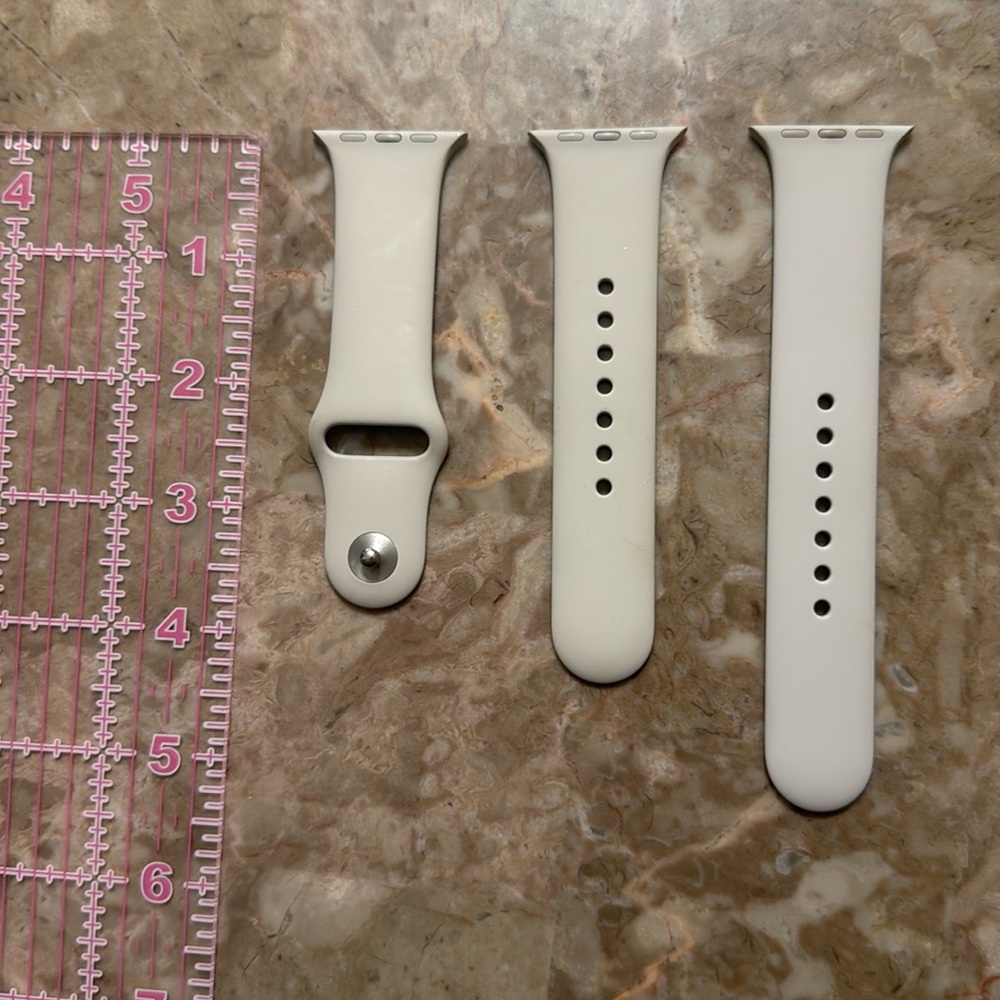Apple Watch Band 41mm Light Gray S/M and M/L Silicone Sports Band